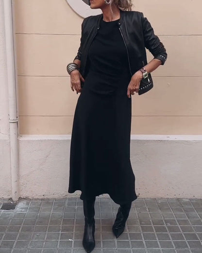 Elegantes ärmelloses Kleid mit schmaler Taille