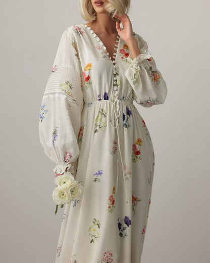 Lässiges Kleid mit einreihiger Taille