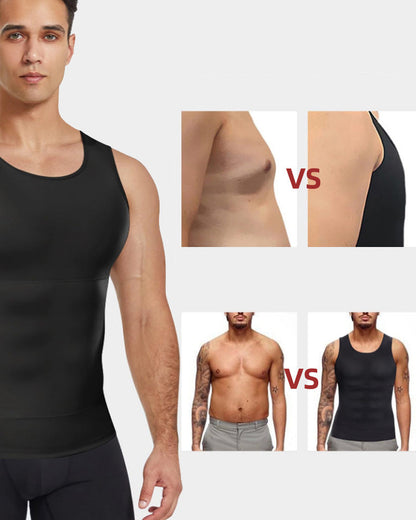 Men's waist solid color tight vest tank tops & camis man