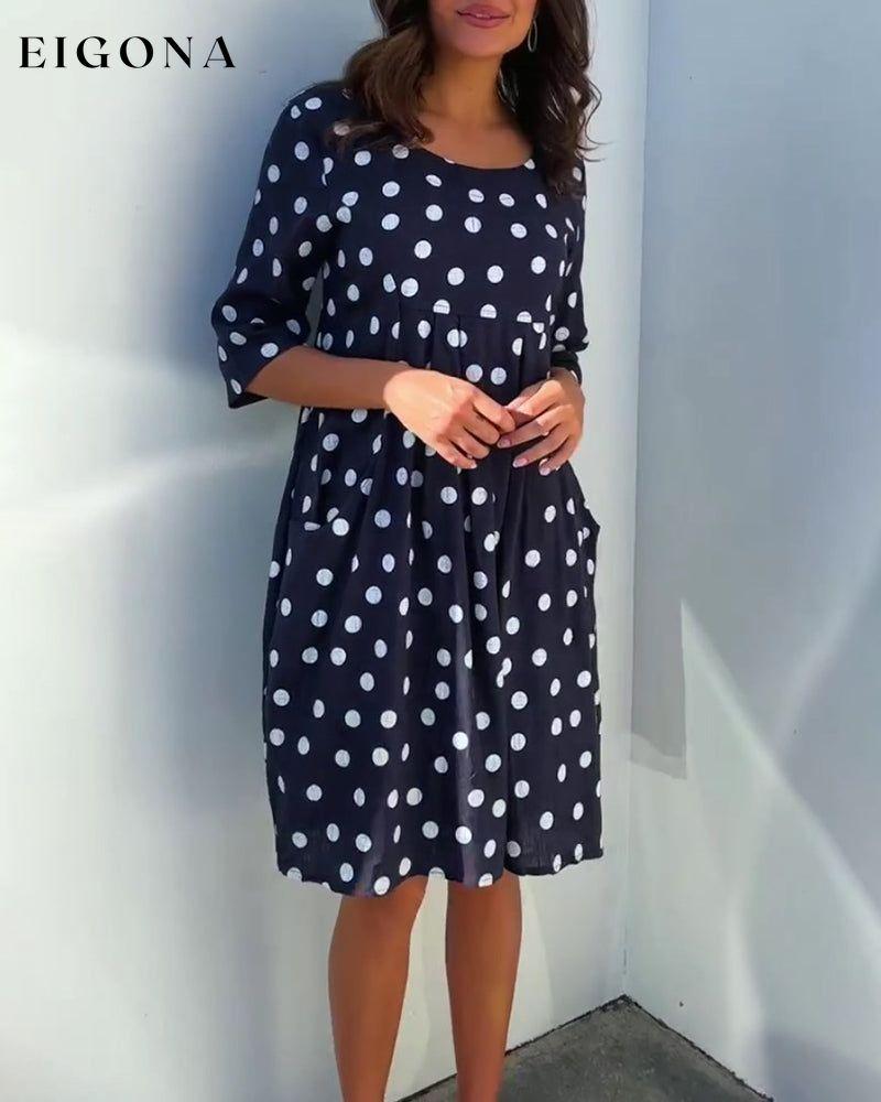 Casual polka dot print dress casual dress spring summer