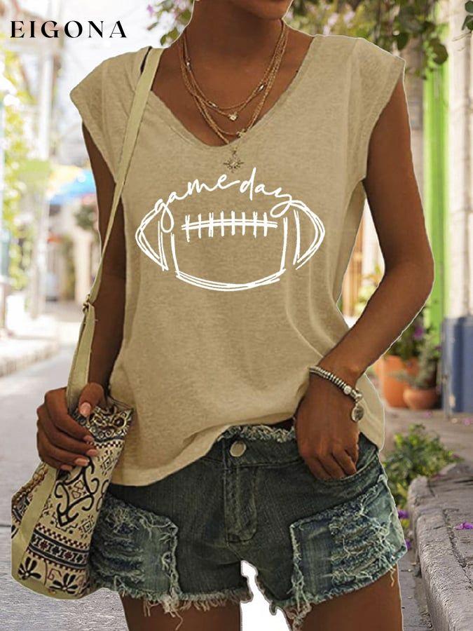 Women's Gameday Football Lover Casual Sleeveless Tee