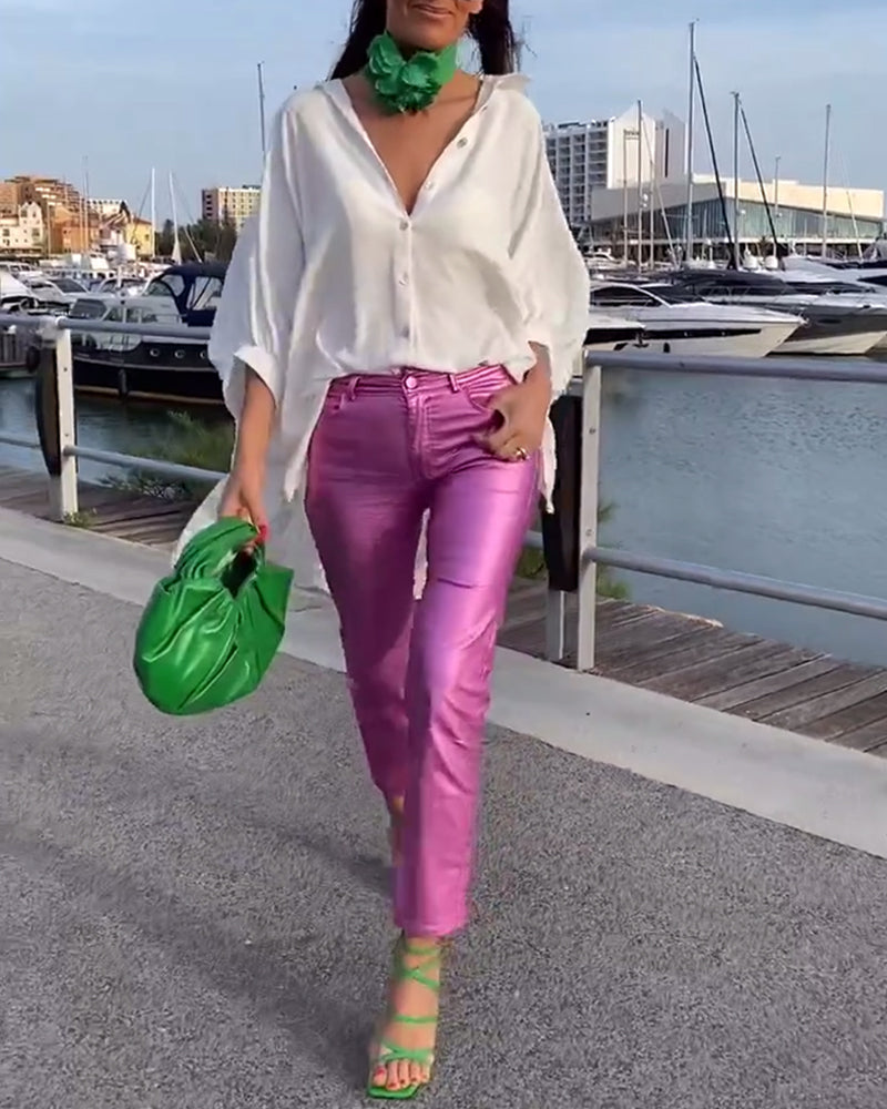 Camicia casual in stile pigro