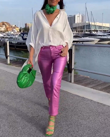 Camicia casual in stile pigro