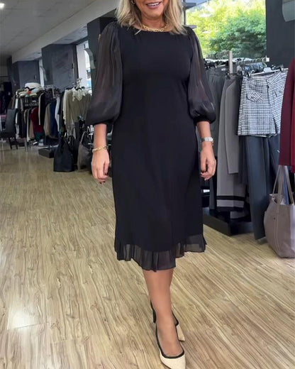 Mesh Back Bow Maxi Dress