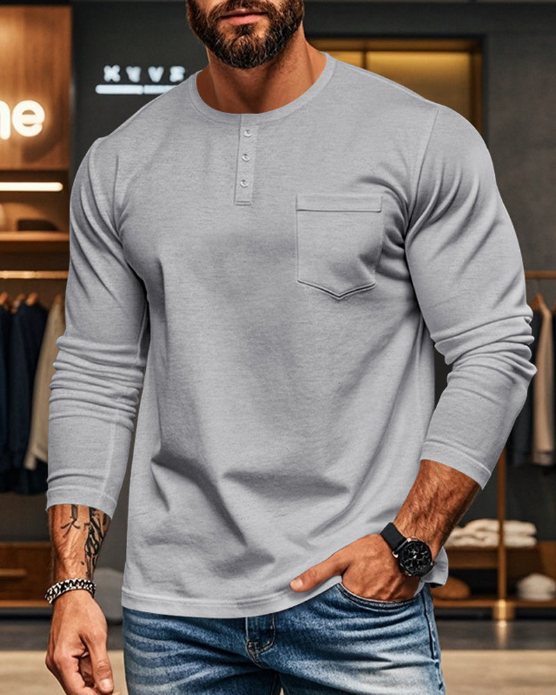 Breathable Pullover Long-Sleeved Men's Top