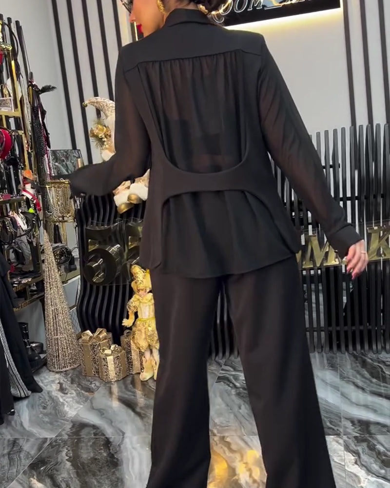 Stylish Solid Color Lapel Coat