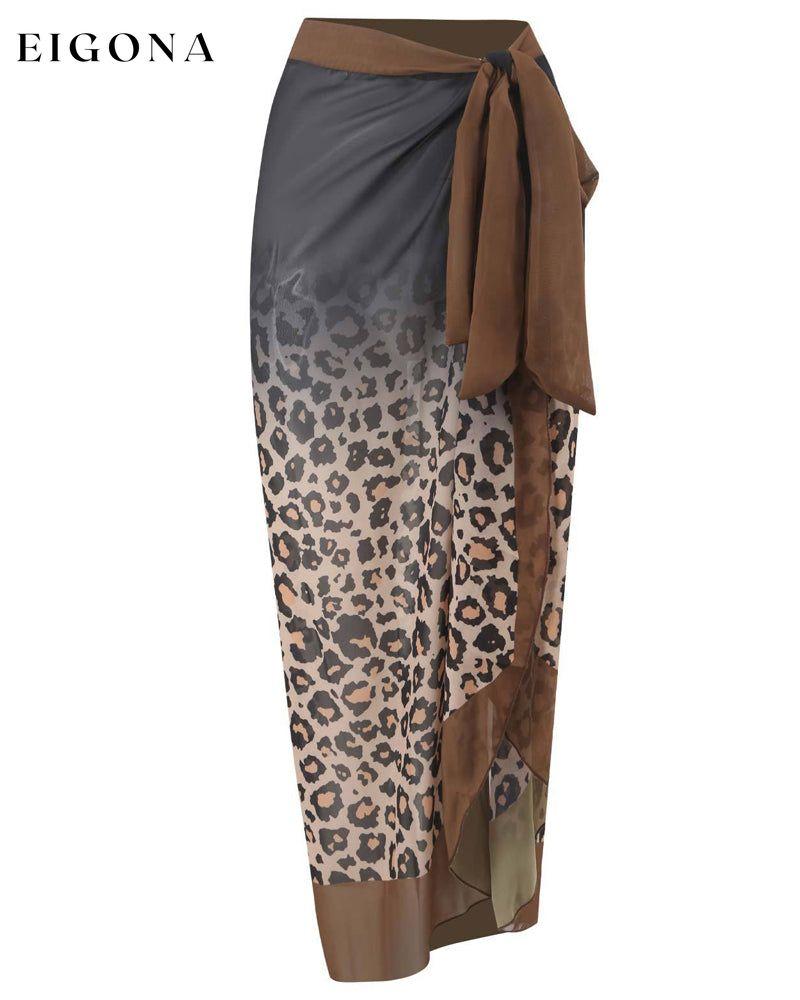 Maillot de bain une pièce imprimé léopard dégradé avec couverture 23BF Clothes One-Piece Summer Swimwear