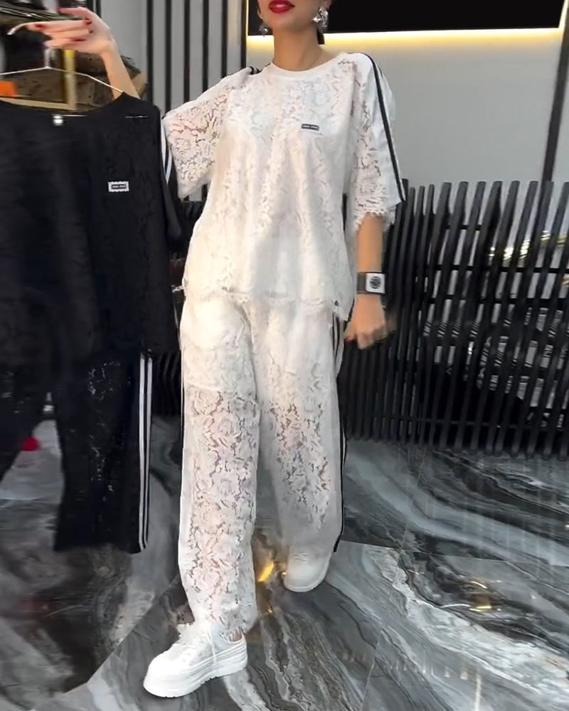 Modischer Spitzen-Spliced-Anzug