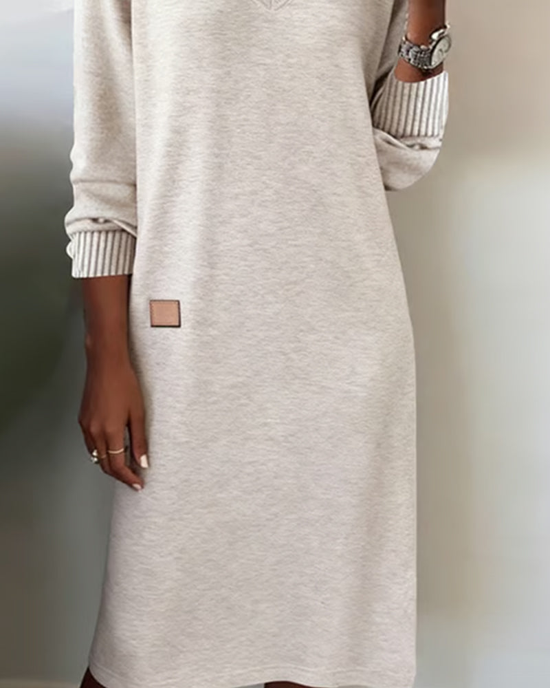 V-Neck Stylish Sweater Dress