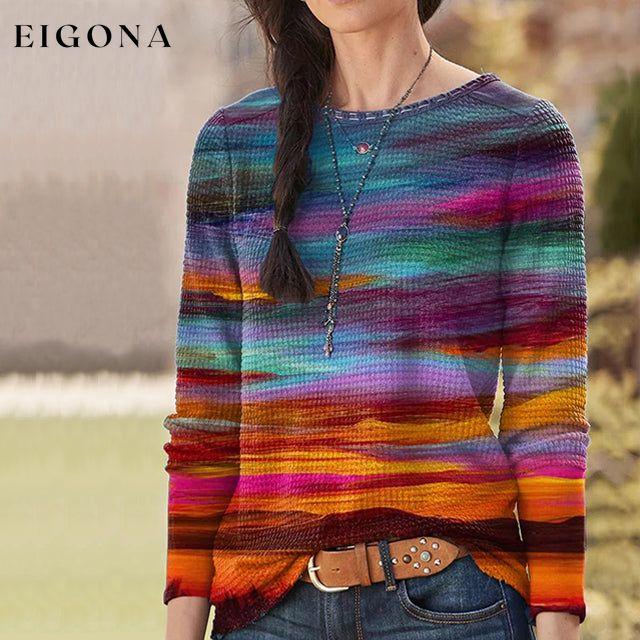 Colorful Casual Sweatshirt Multicolor best Best Sellings clothes Plus Size Sale tops Topseller