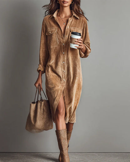 Fashionable And Elegant Lapel Dress