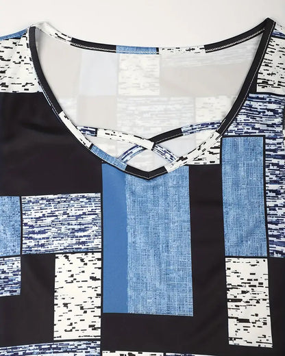 Canotta elegante con stampa a contrasto