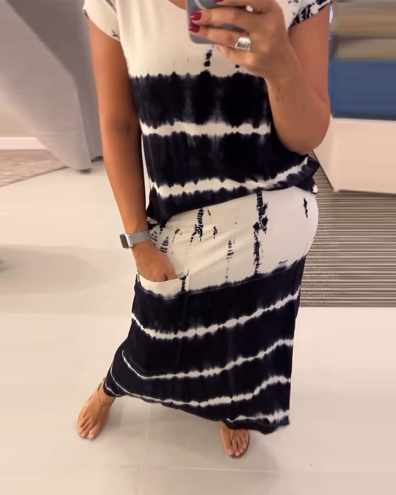 Lässiges Rockset mit Kontrastfarbverlauf