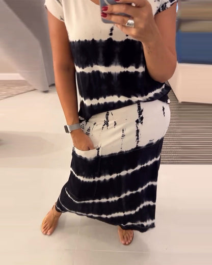 Lässiges Rockset mit Kontrastfarbverlauf