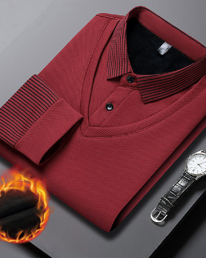 ⏳Limited Time 50% Off💥Striped Lapel Fake Two-Piece Shirt