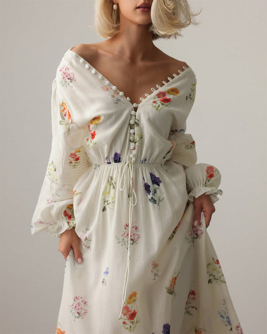 Lässiges Kleid mit einreihiger Taille