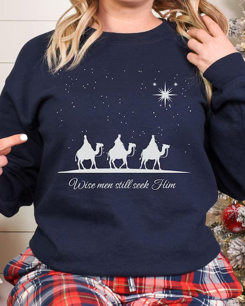 Women's Three Wise Men Sweatshirt 2024 F/W Christmas Hoodies & Sweatshirts Three wise men women's christmas