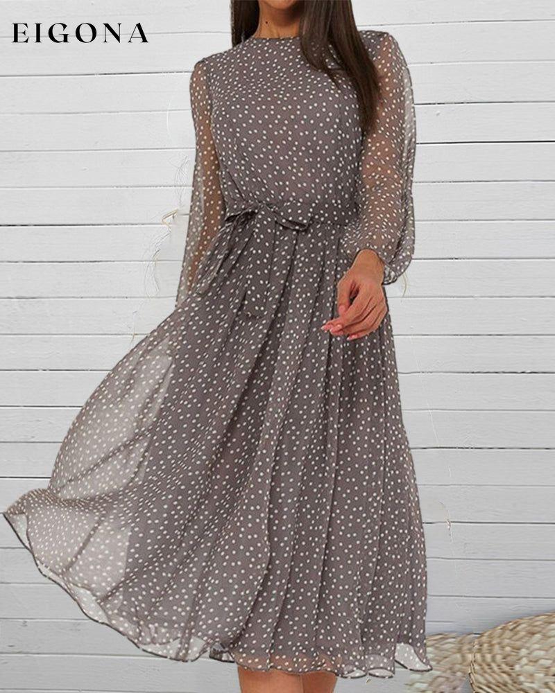 Elegant polka dot print dress 23BF casual dresses Clothes Dresses spring summer