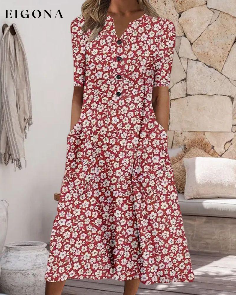 A-line dress in floral print 2022 F/W 23BF Casual Dresses Clothes Dresses Spring Summer