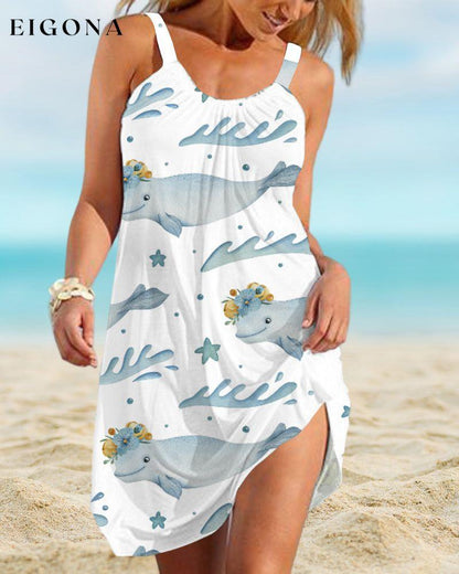 Printed beach sundress 23BF Casual Dresses Clothes Dresses Summer