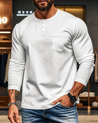 Breathable Pullover Long-Sleeved Men's Top