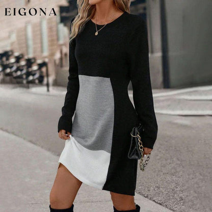 Casual Colour Block Dress best Best Sellings casual dresses clothes Plus Size Sale short dresses Topseller