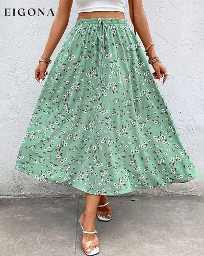 Elastic floral casual skirt skirt spring summer