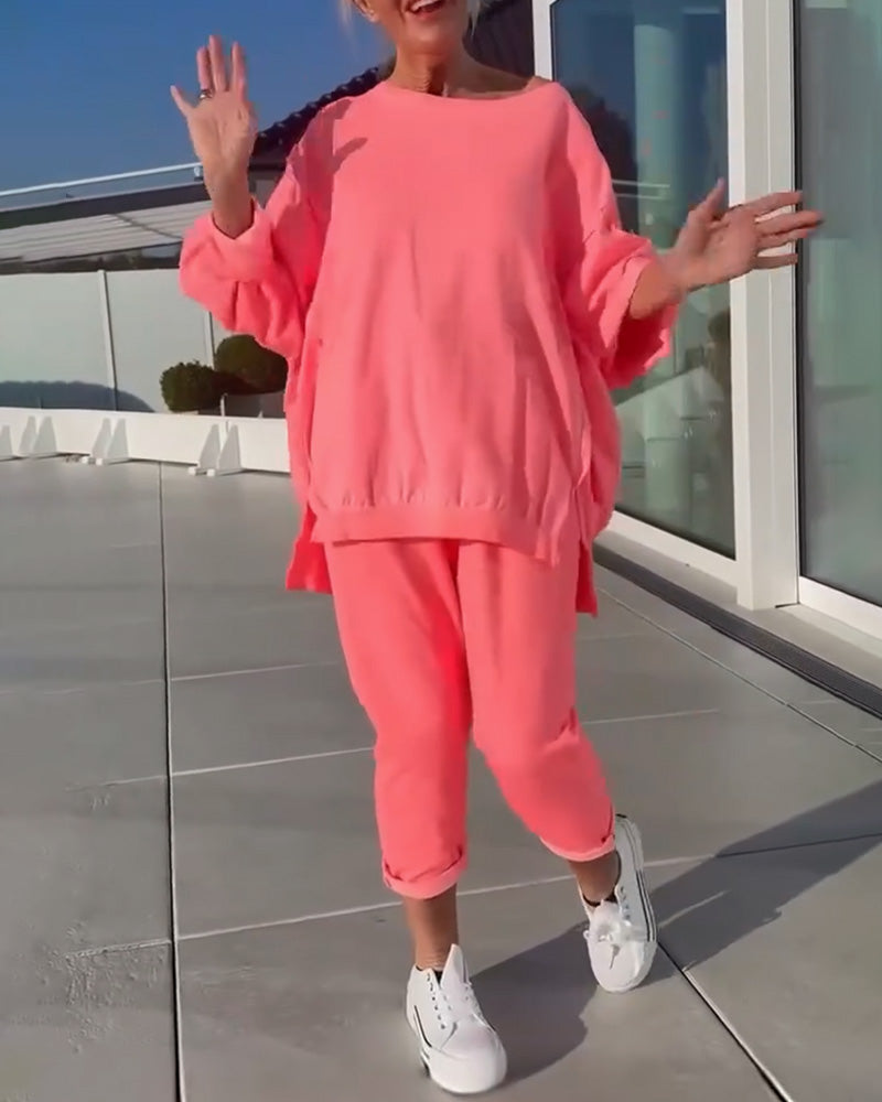 Camicetta casual semplice in tinta unita