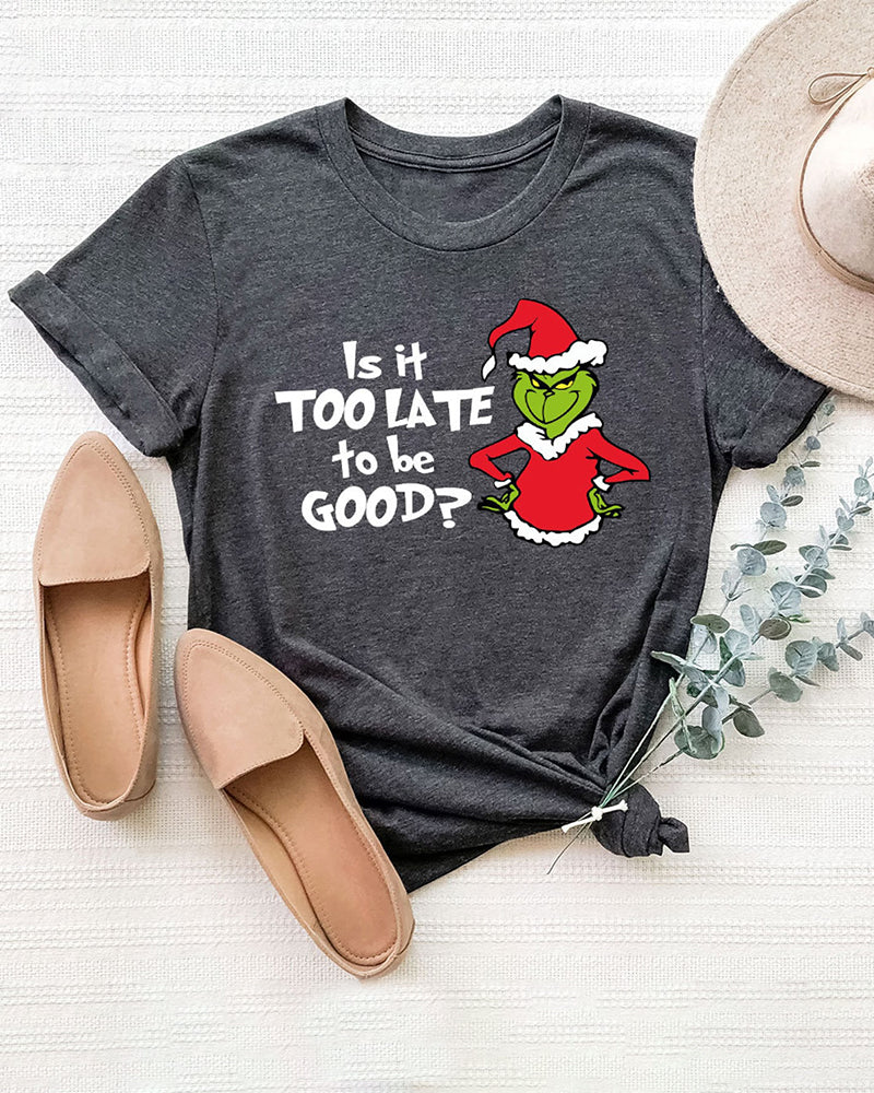 Sarcastic christmas movie t-shirt 2024 f/w christmas Grinch summer t-shirts