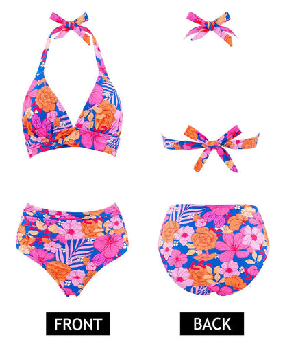 Sexy Neckholder-Bikini mit Print
