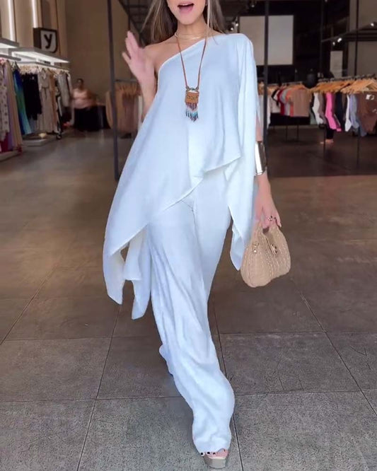 Temperament Bat Irregular Blouse