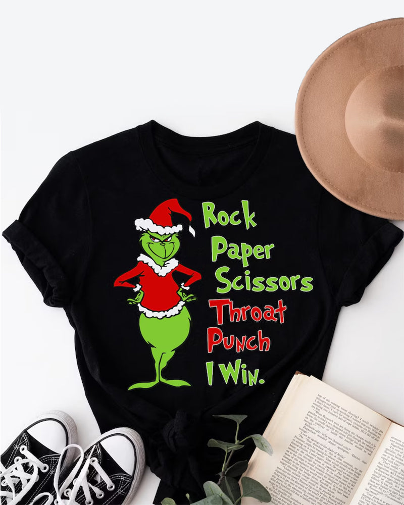 Grinch letter print T-shirt 2024 f/w christmas grinch spring summer t-shirts