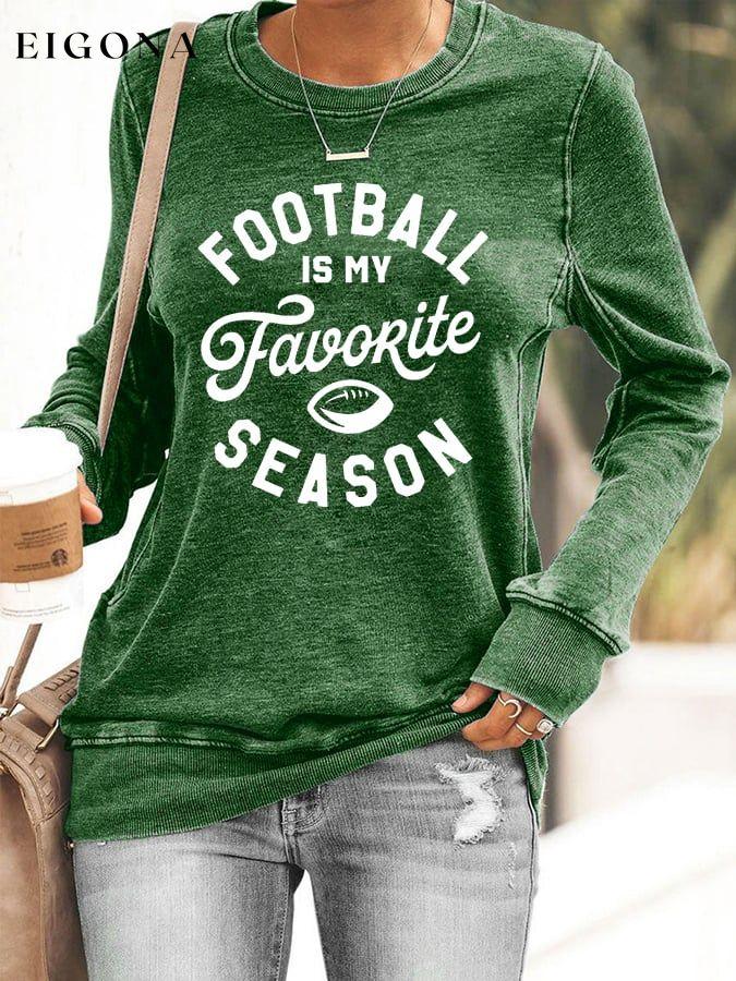 Football is My Favorite Season Prind Casual Sweatshirt ball print