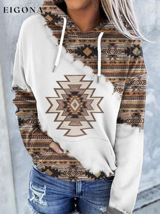 Vintage Ethnic Print Hoodie