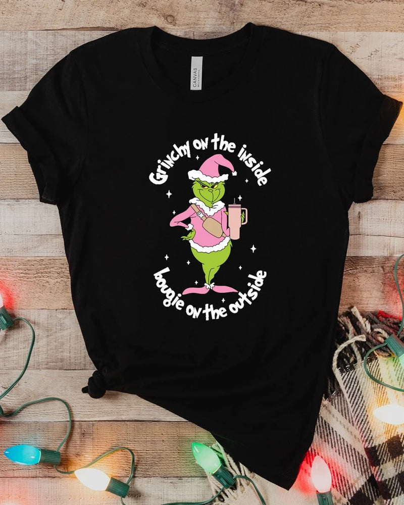 Grinchy on the inside T-shirt 2024 f/w christmas grinch spring summer T-SHIRTS