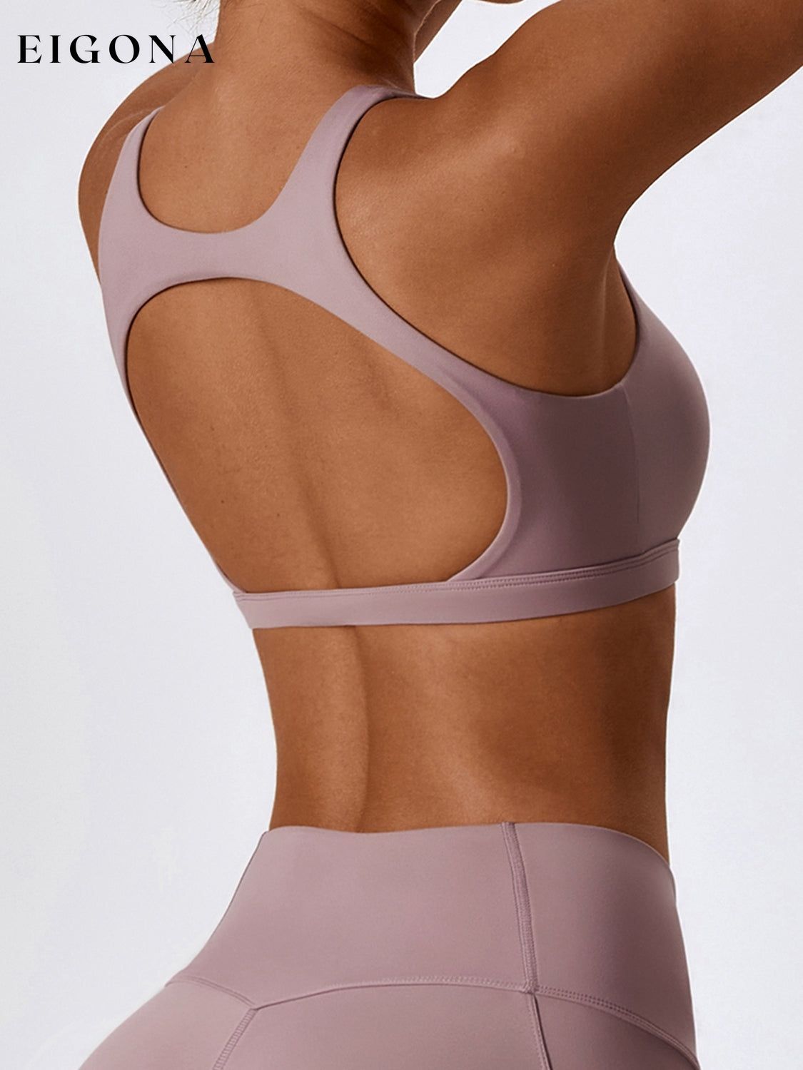 Cutout Sports Square Neck Sports Tank Top Light Mauve clothes Ship From Overseas Shipping Delay 09/29/2023 - 10/04/2023 trend Z&C