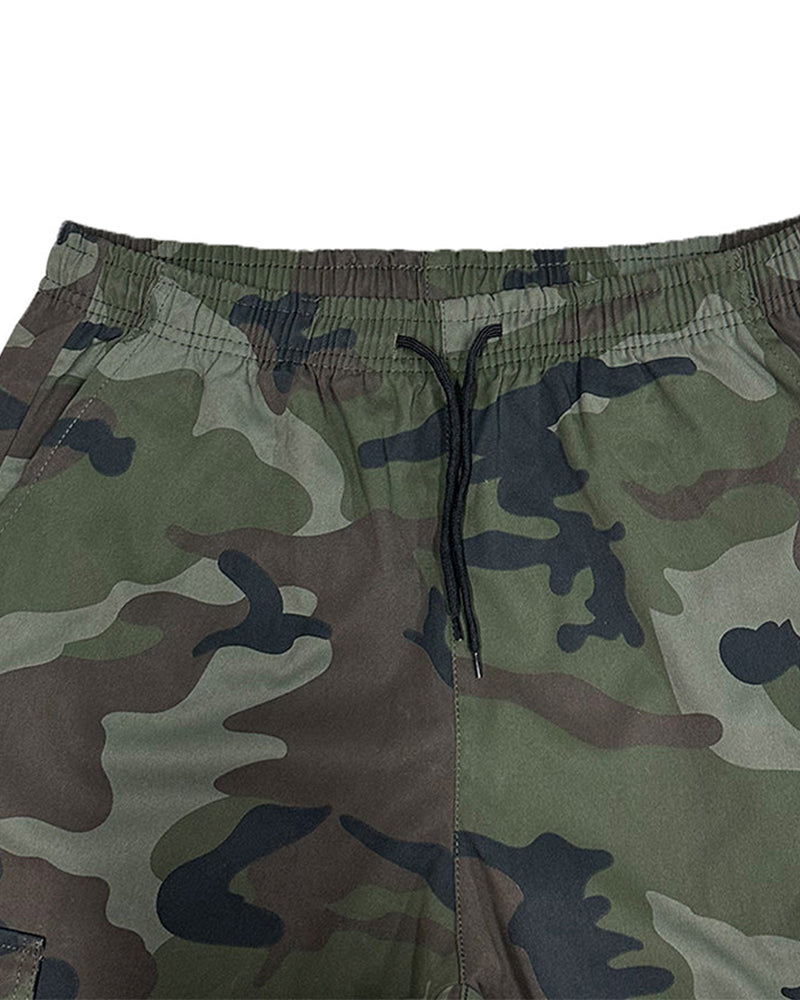Men's Camouflage Cargo Shorts – Multi-Pocket, Adjustable Waist & Breathable Fabric