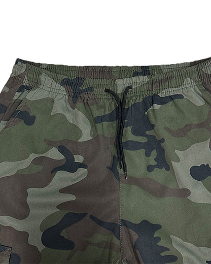 Men's Camouflage Cargo Shorts – Multi-Pocket, Adjustable Waist & Breathable Fabric
