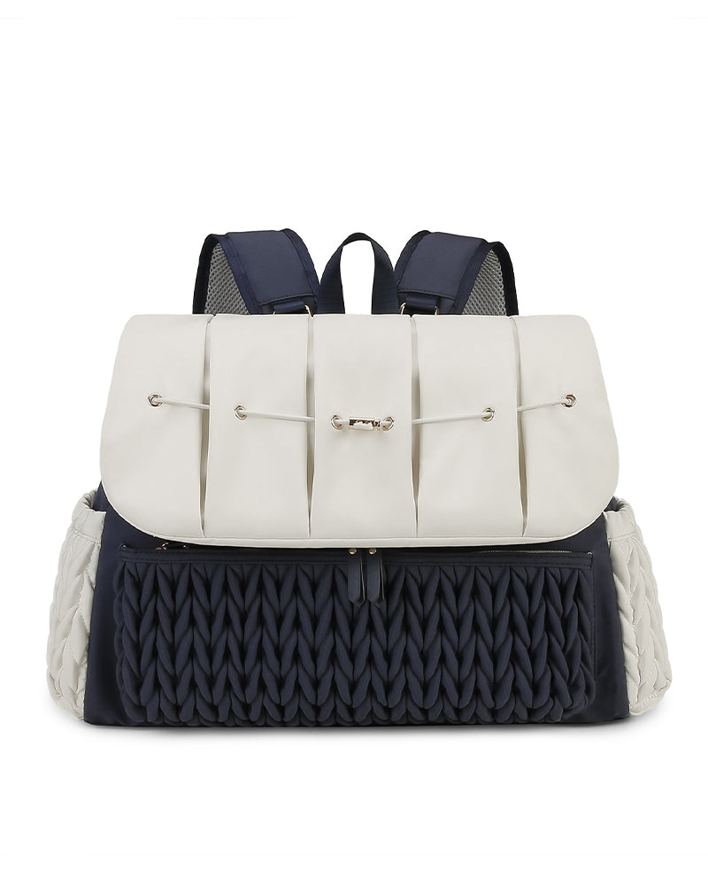 Quilted Double-Shoulder Mommy Bag