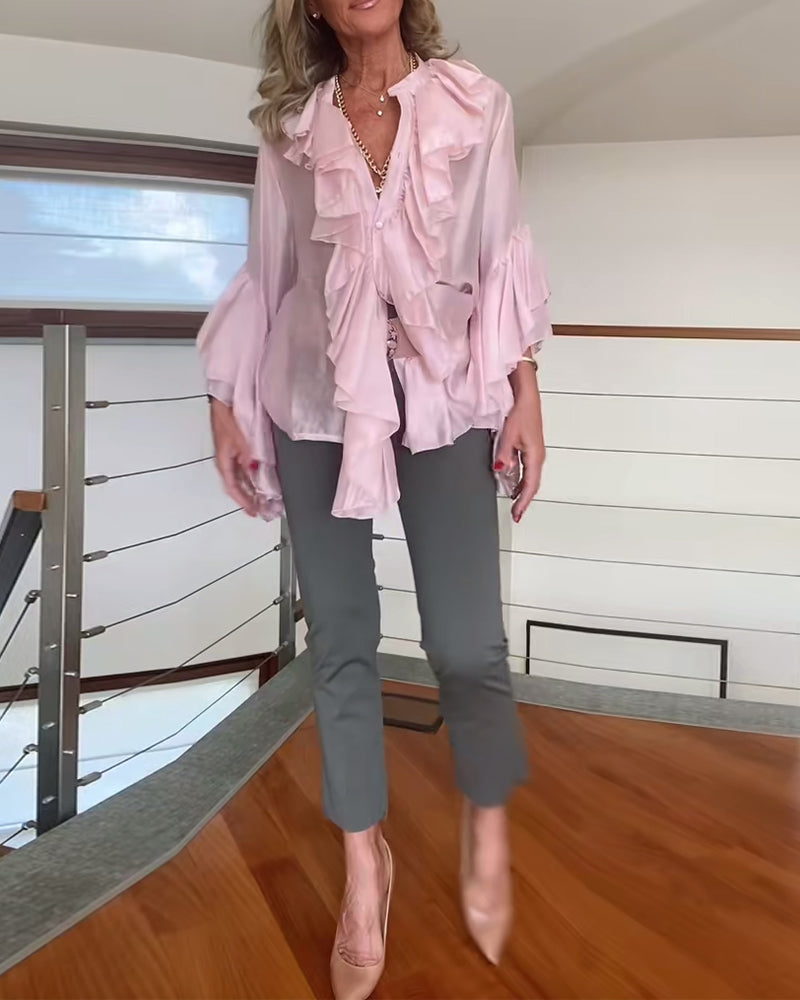 Fashionable Ruffled Blouse