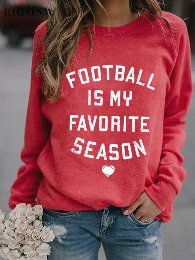 Women's Football Is My Favorite Season Sweatshirt ball print