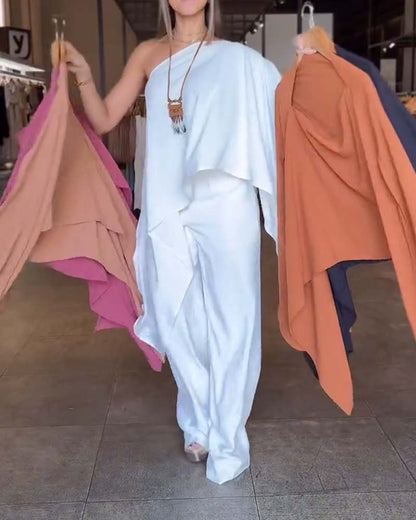 Temperament Bat Irregular Blouse