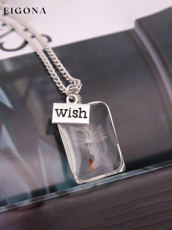 Wish Glass Dandelion Handmade Necklace