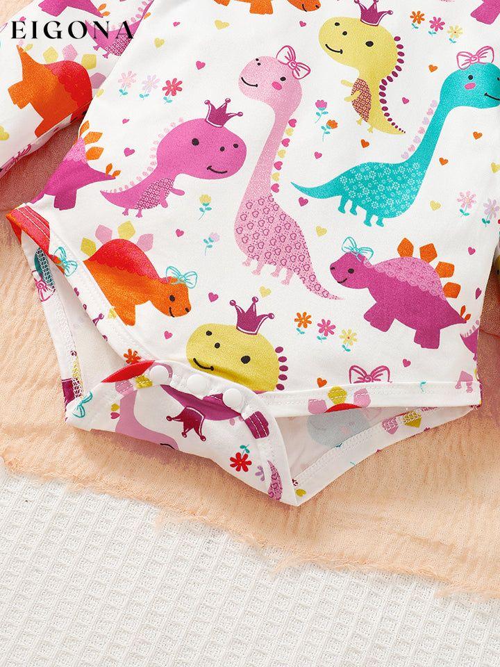 Cute Dinosaur Pattern Top and Buttoned Skirt Set B*L clothes Ship From Overseas Shipping Delay 09/29/2023 - 10/03/2023 trend