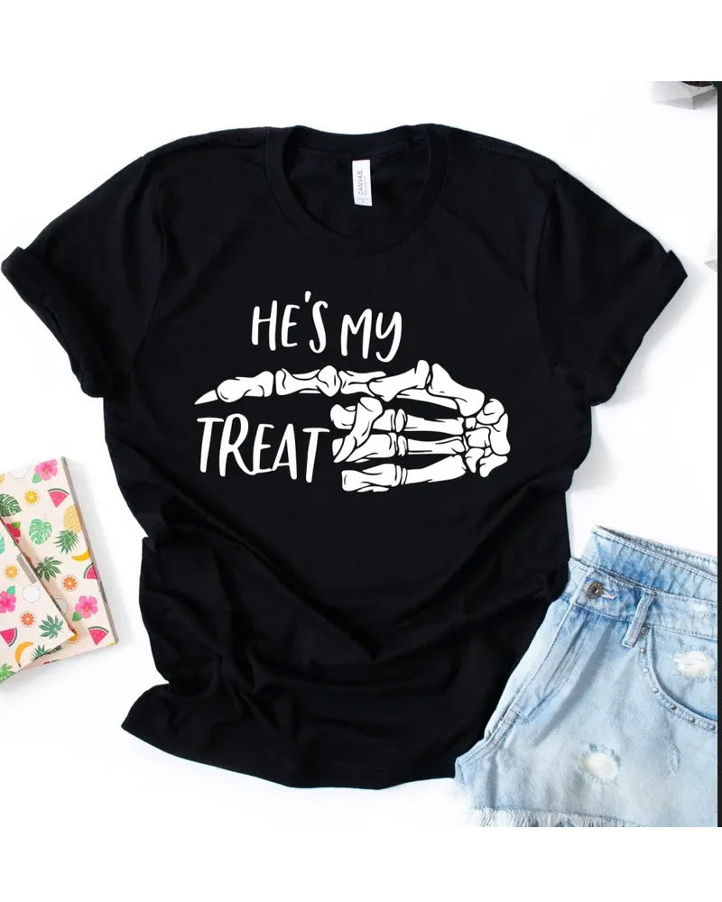 My Trick and My Treat Pointing Halloween T-shirt 2024 f/w halloween spring summer t-shirts