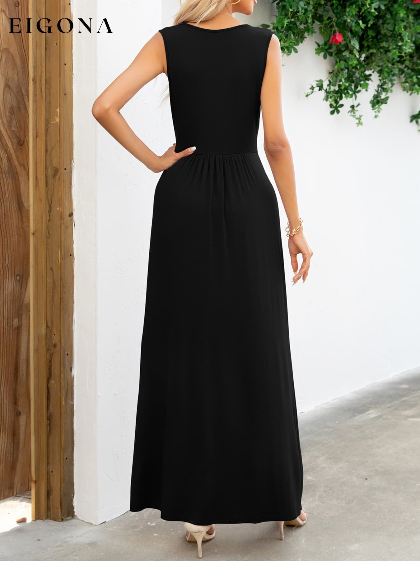 Surplice Neck Sleeveless Maxi Dress clothes dress dresses long dress maxi dress Putica Ship From Overseas Shipping Delay 09/29/2023 - 10/04/2023