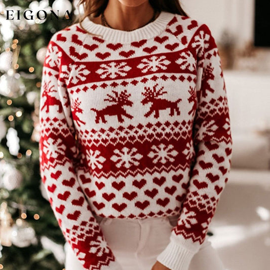 Christmas Raglan Sleeve Sweater christmas sweater clothes Ship From Overseas Shipping Delay 09/29/2023 - 10/04/2023 Y@Y@D@Y