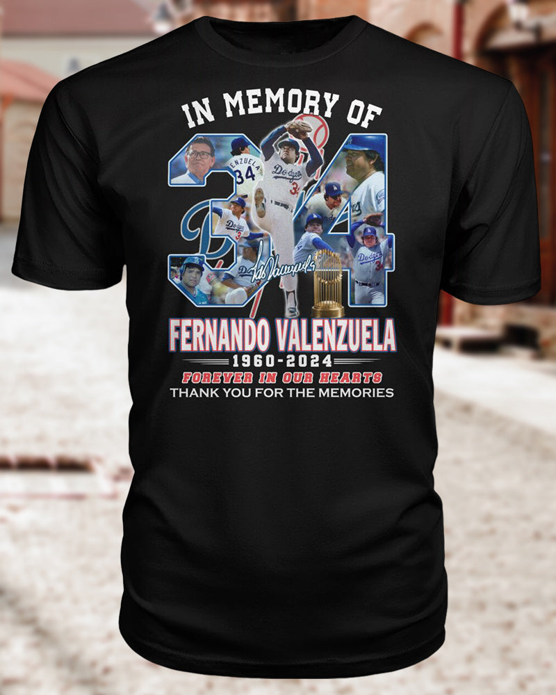 Men's Fernando Valenzuela Memorial T-Shirt 2024 f/w mexican legend spring summer t-shirts man