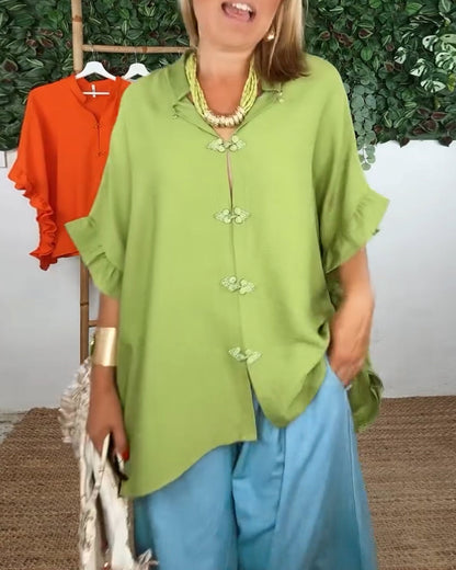 Hemd mit Reversknopf und Fledermausärmeln