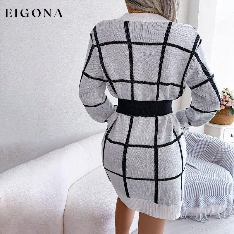 Casual Plaid Knit Dress best Best Sellings casual dresses clothes Sale short dresses Topseller